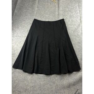 VTG Rafael Women's 8 Skirt Black Pleated Pull On Stretch Lined Minimalist Basic